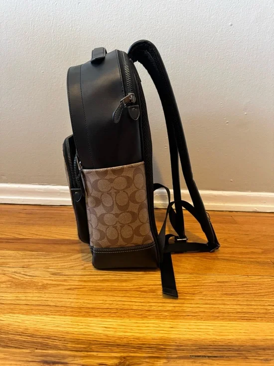 Coach Signature Canvas Graham Backpack - Brown/Khaki - Picture 3 of 9